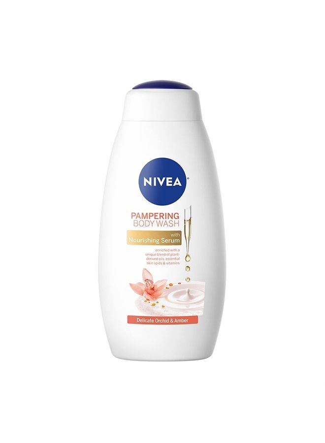 Delicate Orchid and Amber Body Wash with Nourishing Serum, 20 Fl Oz Bottle