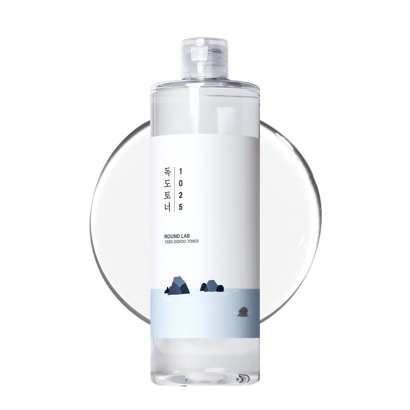 ROUND LAB 1025 Dokdo Toner 16.91 Fl Oz, Oil Control and Reduces Excess Sebum, Gentle Exfoliating Facial Toner, Deep Sea Water for Moisturization, Soft Finish Without Stickiness, Korean Skin Care