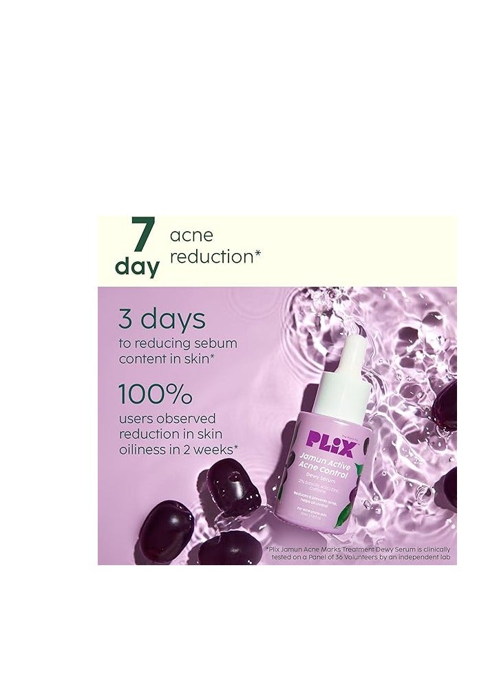 Jamun Face Wash and Active Acne Serum Combo(100ML + 30ML) For Active Acne & Oil Control, For Breakouts Oily & Acne Prone Skin Women & Men - image 3