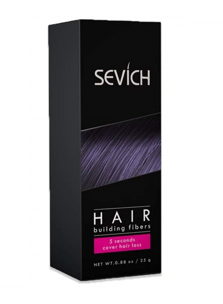 Unisex Instant Hair Fibers 5 Seconds Conceals Loss Hair Rebuilding Nature Keratin Fibers for Thinning Hair 25g - Dark Brown Colour