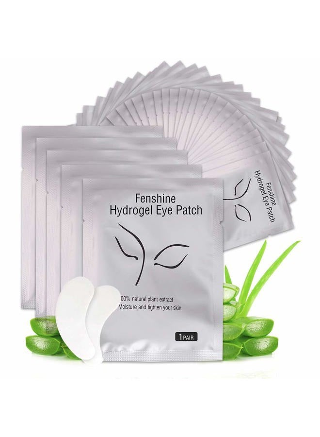Fenshine 100 Pairs Eyelash Extension Eye Pads Lint Free Hydrogel Eye Patches Professional Under Eye Gel Pads for Lash Extensions Supplies