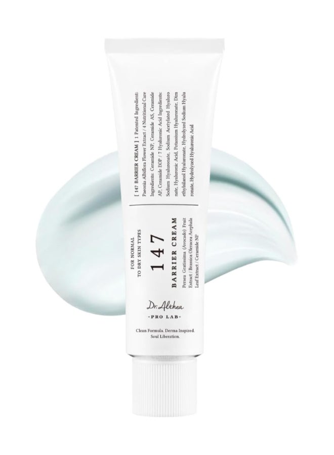 147 Barrier Cream | Daily Skin Barrier Repair Care | Deep Hydrating with Hyaluronic Acid & Ceramides | Korean Vegan Skincare for All Skin Types | 1.7 Fl Oz