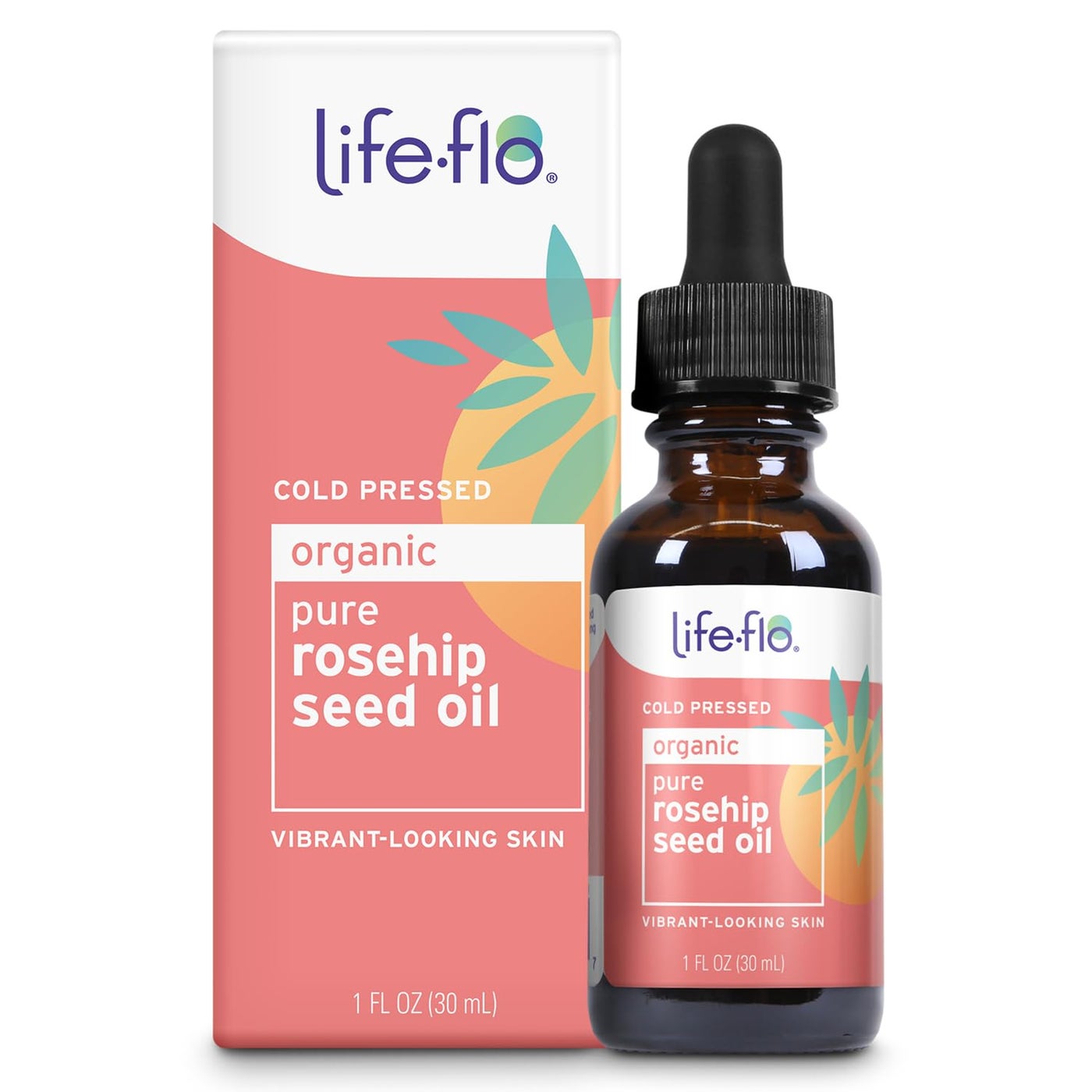 LIFE-FLO Pure Organic Rosehip Seed Oil, Hydrating Face Oil, Dry Skin Care, Cold Pressed from Organic Rose Hips, Rich in Fatty Acids and Vitamin A (Retinol), Hypoallergenic, 60-Day Guarantee, 1oz