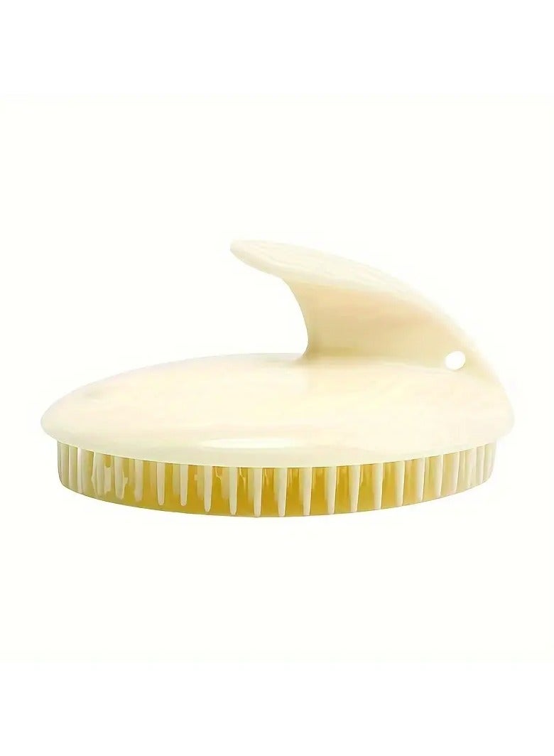 2pc Soft Bristle Scalp Massager and Shampoo Brush - Gentle Exfoliating Hair & Scalp Cleanser for All Hair Types, Fragrance-Free Personal Care Tool