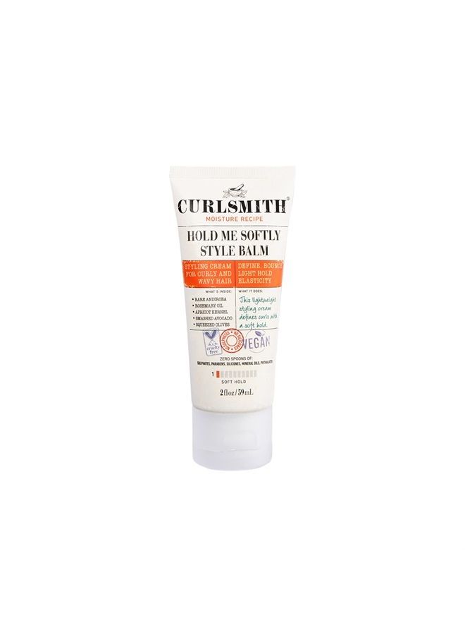 Hold Me Softly Style Balm - Vegan Soft Hold Styling Cream for Wavy and Curly Hair, Natural Look (2oz)