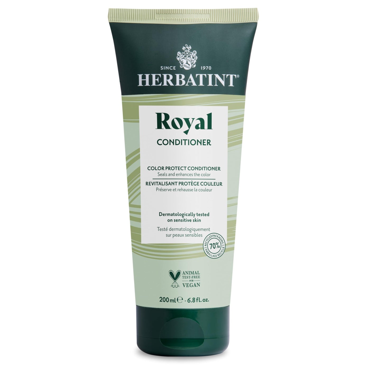 Herbatint Royal Conditioner with Aloe Vera & Jojoba Oil â€“ Deep Moisturizing Formula for Color-Treated Hair â€“ Restores Softness, Shine & Strength â€“ Paraben & Sulfate Free â€“ 6.8 fl oz