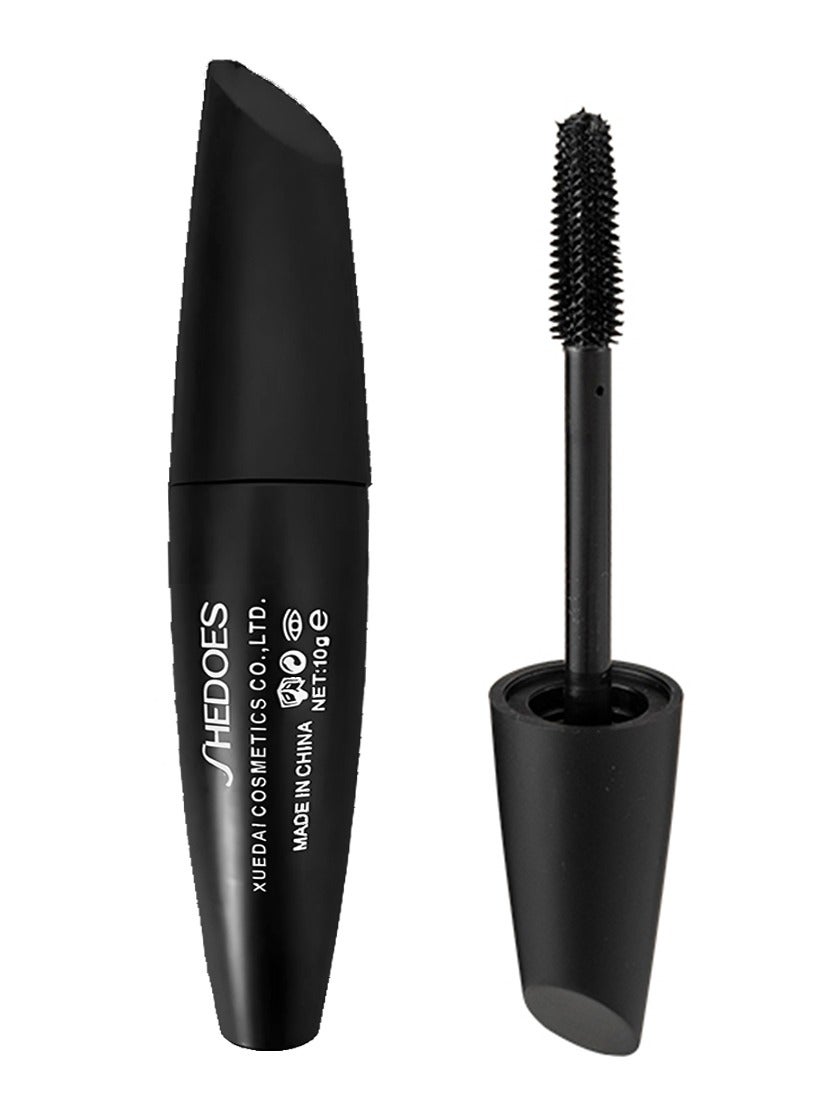 Thick Curling Waterproof Mascara: 3D Brush, Clump-Free, Deep Black, Long-Lasting Charm