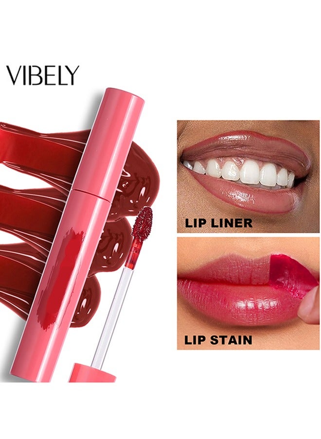 Peel-Off Lip tint - Tattoo Lip Liner Stain Lip Gloss with Matte Finish,Long Lasting Waterproof Nonstick Lipstain Tinted Lip Stain