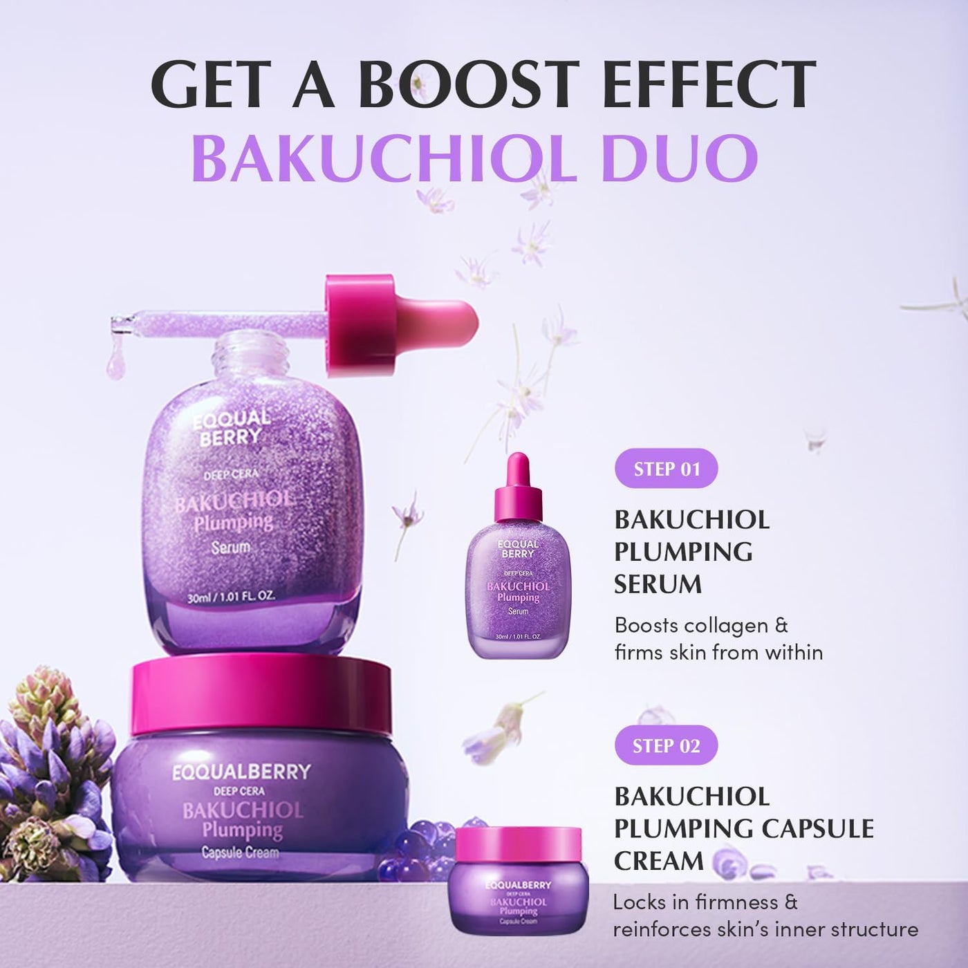 Pack Of 2 Bakuchiol Plumping Serum 30ml | Plant-Based Retinol Alternative Face Serum | Anti-Aging, Firming & Hydrating for All Skin Types - image 7