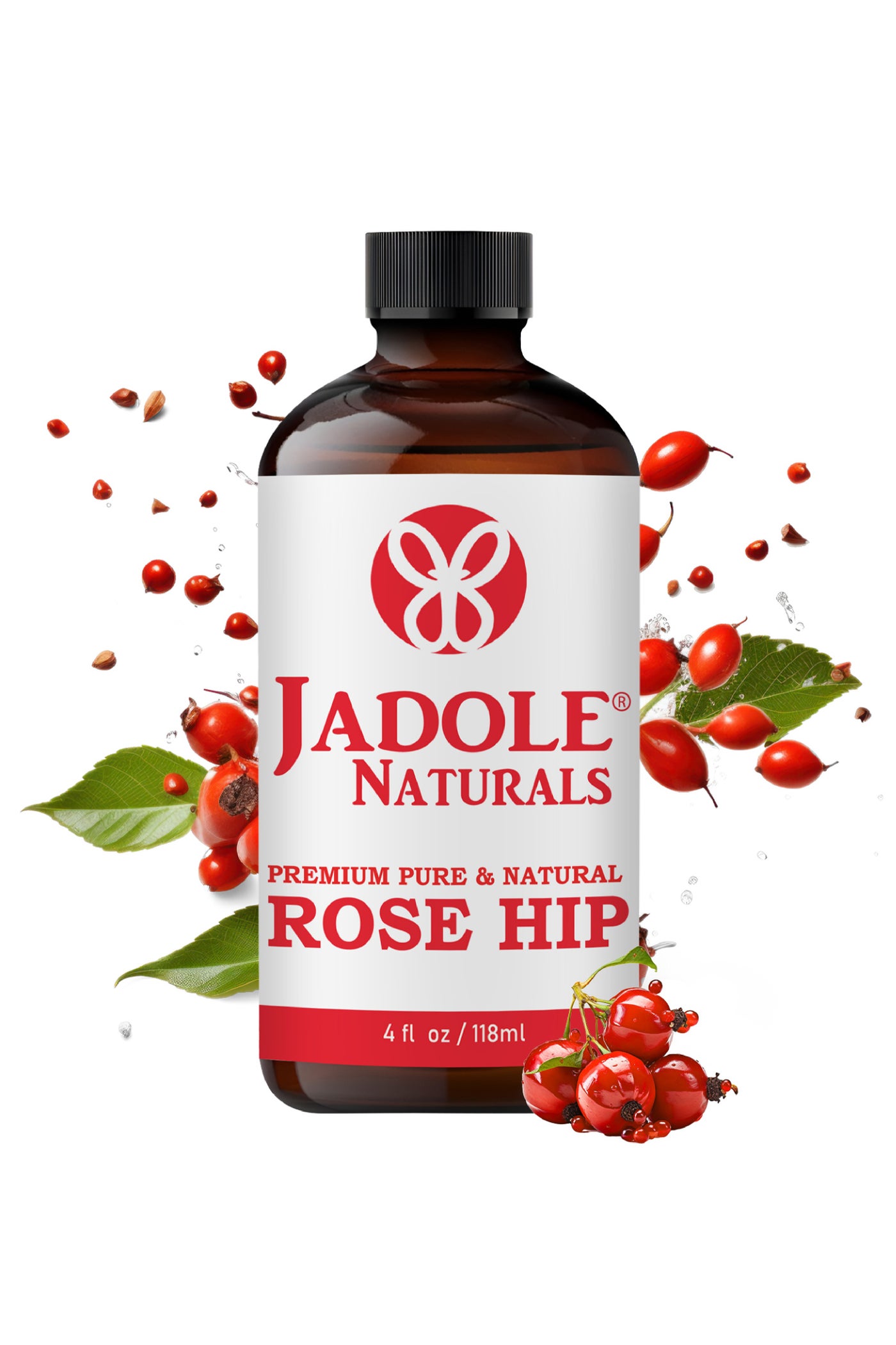Rose Hip Oil - 118 ml, Improves Hair Growth, Strength & Face, Body & Skin