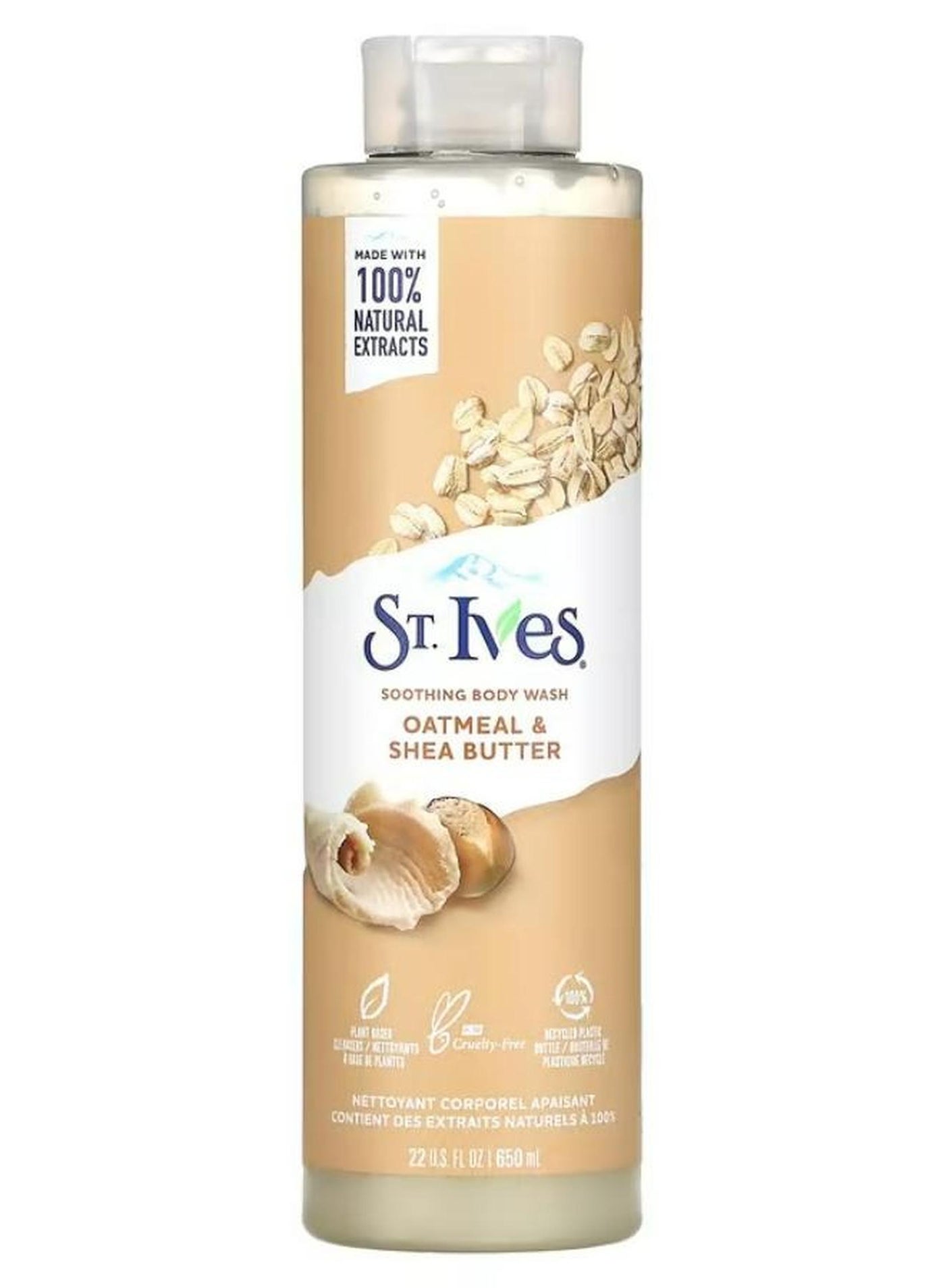 Oatmeal And Shea Butter Body Wash Moisturizing Body Wash For Sensitive And Dry Skin 650 ML