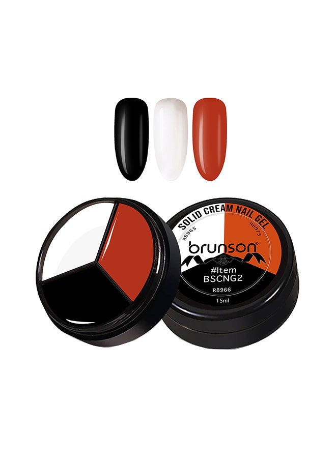 3Colors 3 in 1 Nail UV Gel Polish Cream Gel Nail Polish Soak off Solid Color Gel Nail Art Manicure Gel 15ml BSCNG2