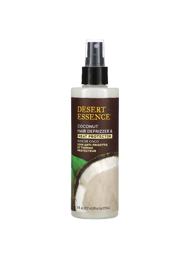 Desert Essence, Coconut Hair Defrizzer & Heat Protector, 8 fl oz (237 ml)