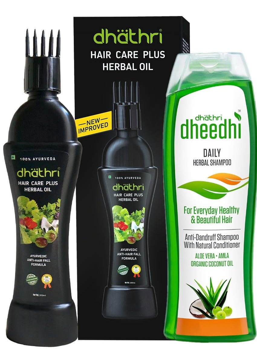 Dhathri Hair Care  100ml Plus Herbal Oil Ayurvedic hair oil for intense hair fall problems 100ml