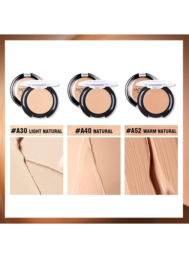 3 Pack Full Coverage Concealer Cream Makeup, Waterproof Matte Smooth Concealer Corrector Long Wearing for Dark Spot Under Eye Circles Cover (3×6g/0.2Oz, 52 Warm Natural)
