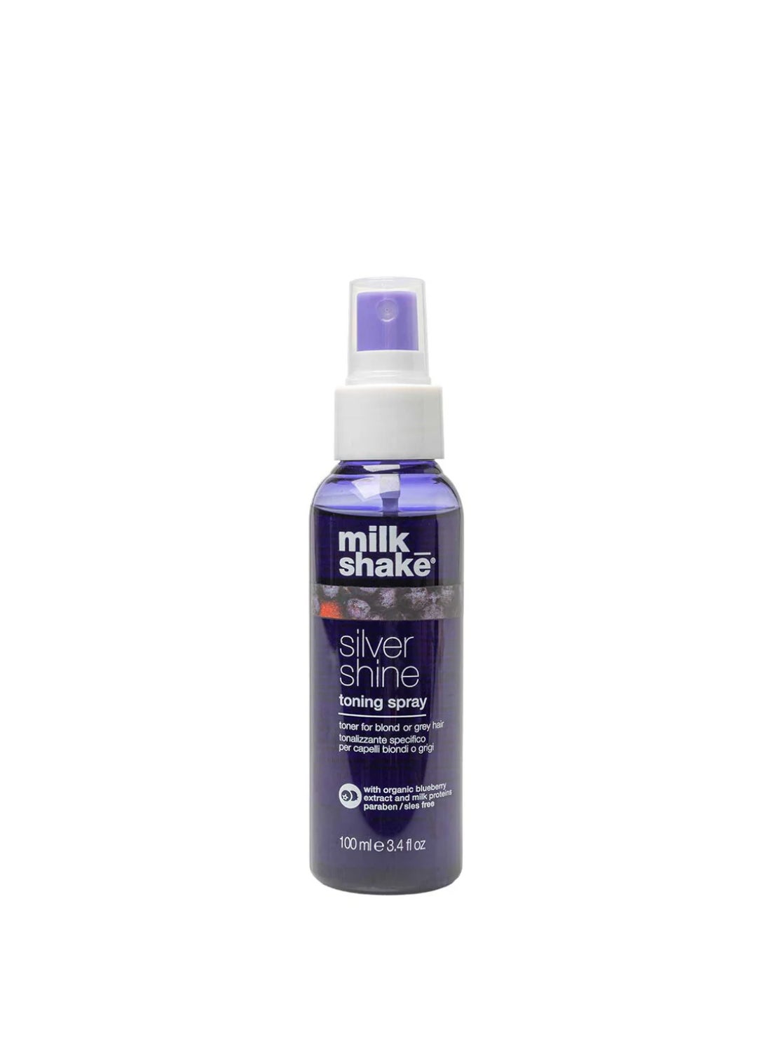 Toning Spray for Blonde & Silver Hair with Violet Pigment - Fights Yellowness, Strengthens Hair & Protects Color from Fading with a Berry Scent (100 ml)