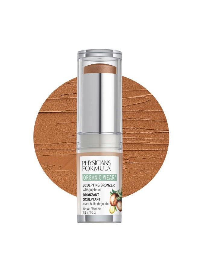 Organic Wear All Natural Sculpting Face Bronzer Makeup Stick Toffee, Dermatologist Approved