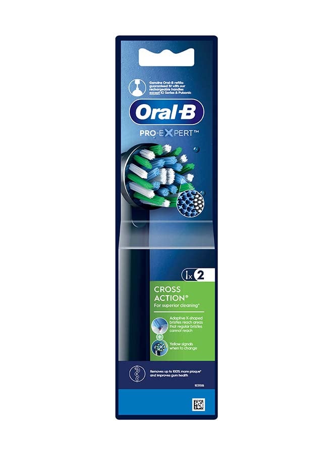 CrossAction Electric Toothbrush Replacement Heads Black 2 Pieces - image 2