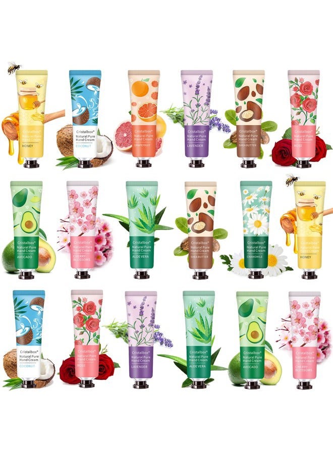 18 Pack Hand Cream Gift Set Bulk Small Hand Lotion for Dry Cracked Hands,Moisturizing Lotion Gift Set With Shea Butter For Women,Mini Travel Size Lotion Bulk Gift For Women Wife Girlfriend Mother