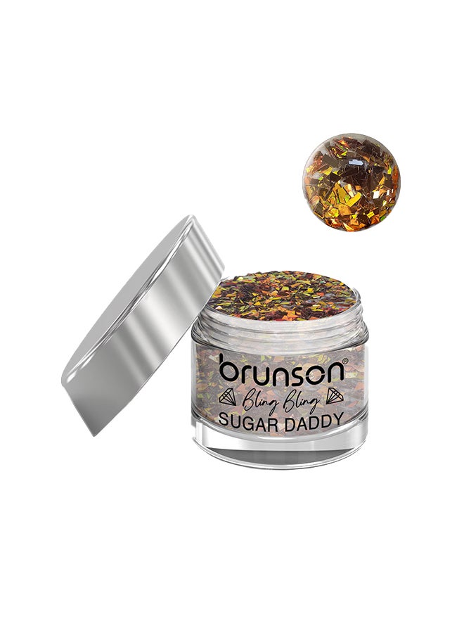 Acrylic Nail Powder DIP And Buff System, Sugar Daddy Glittered 30ml BABS06