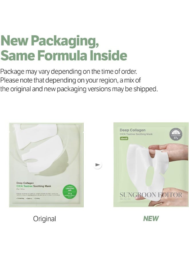Deep Collagen Cica Teatree Soothing Mask 37g*4ea - image 2