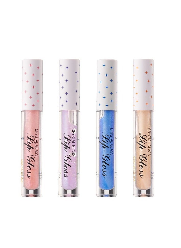 4 Crystal Lip Gloss Set 2.2g - Shiny & Nourishing