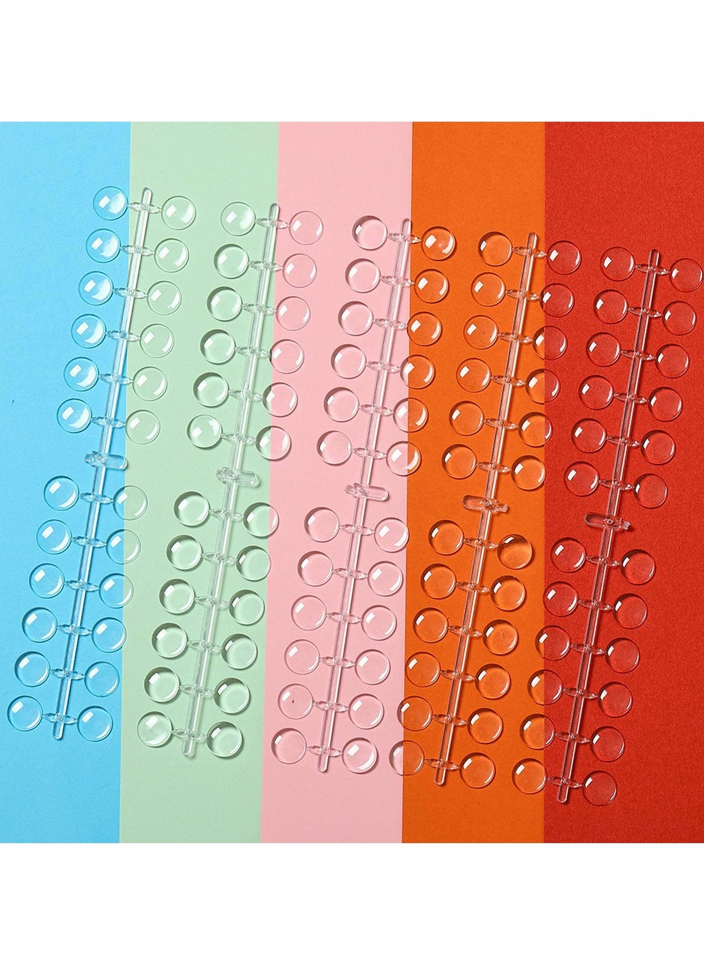240 Pcs False Nail Display Tips Nail Art Display Chart Nail Art Color Display Tips Tool Swatch Sticks with Adhesive Sticker for Nail Polish Training Practicing (Transparent)