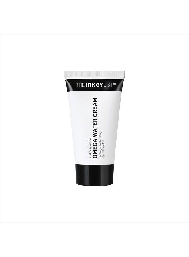 Omega Water Cream Moisturizer, Lightweight Oil-Free Face Moisturizer for Dry Skin, Control Oil Levels and Even Skin Tone, 1.69 fl oz