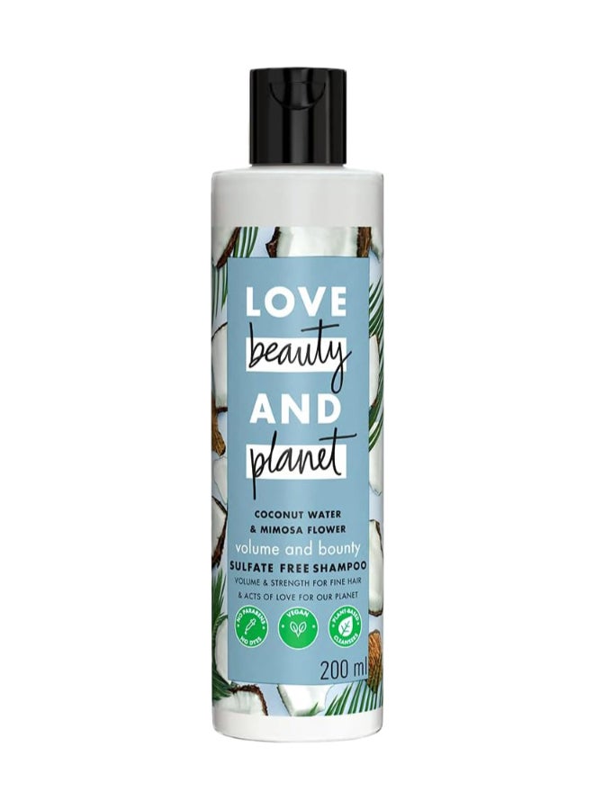 Volume Bounty Shampoo With Coconut Waterand Mimosa Flower, Sulfate And Paraben Free 200Ml
