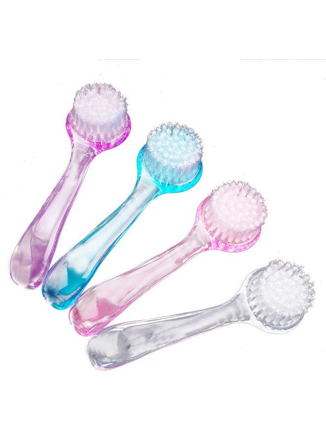 4Pcs Face Cleaning Brush With Cap Pore Scrub Facial Exfoliator Cleaner
