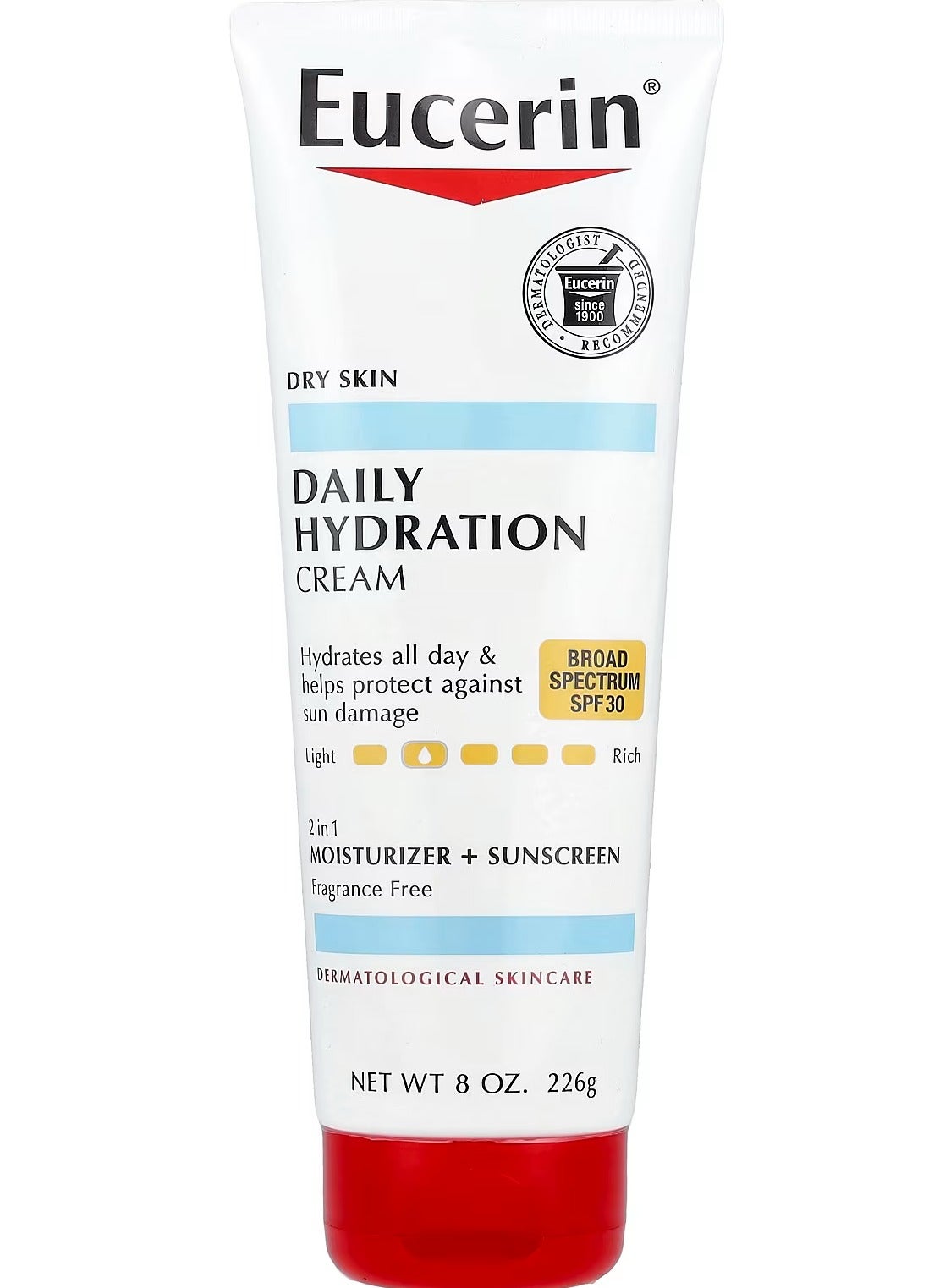 Daily Hydration Cream, SPF 30, Fragrance Free, 8 oz