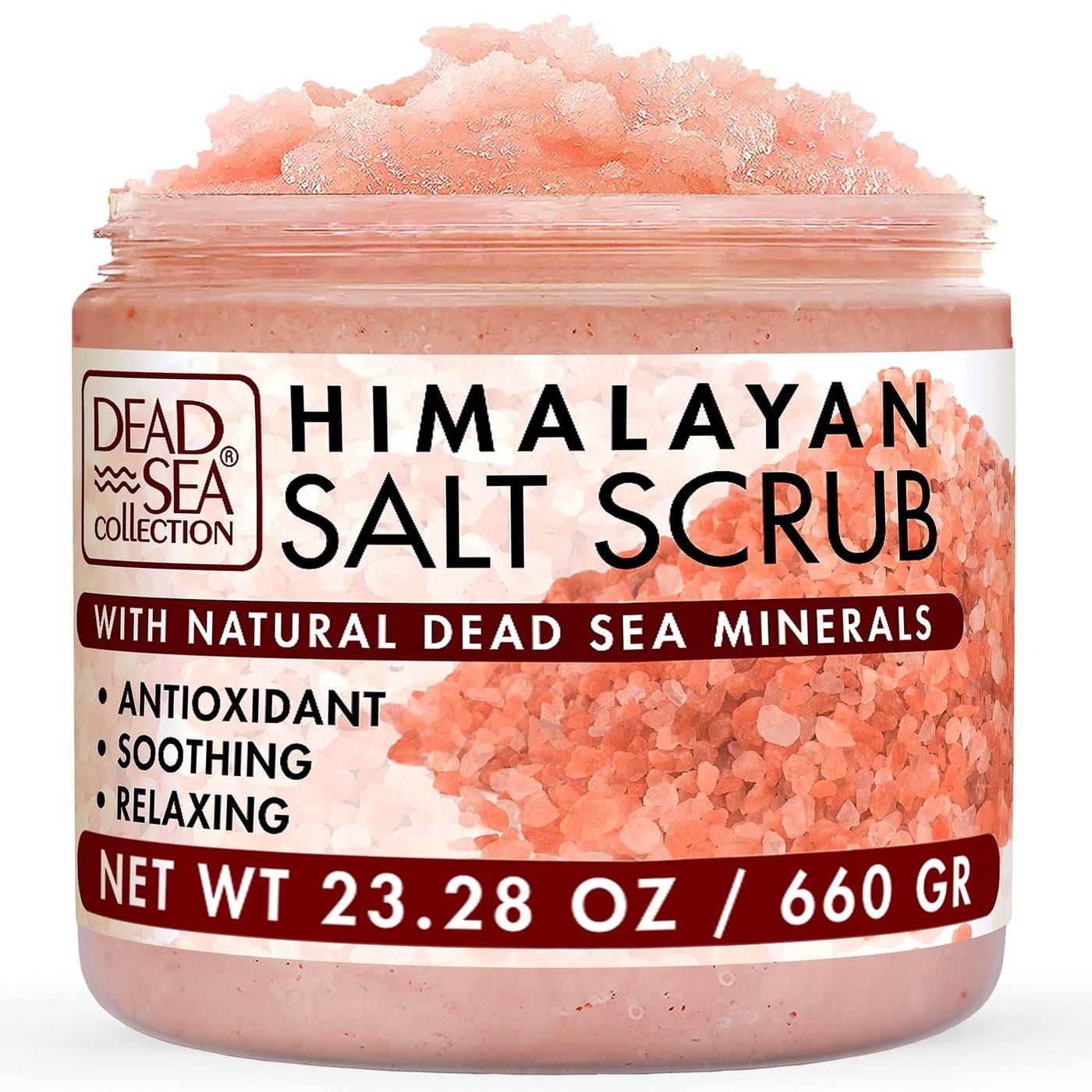 Dead Sea Collection Himalayan Salt Scrub â€“ Exfoliating Body Scrub for Women â€“ Moisturizing and Nourishing Skin â€“ with Pure Oils and Dead Sea Minerals (23.28 Oz)