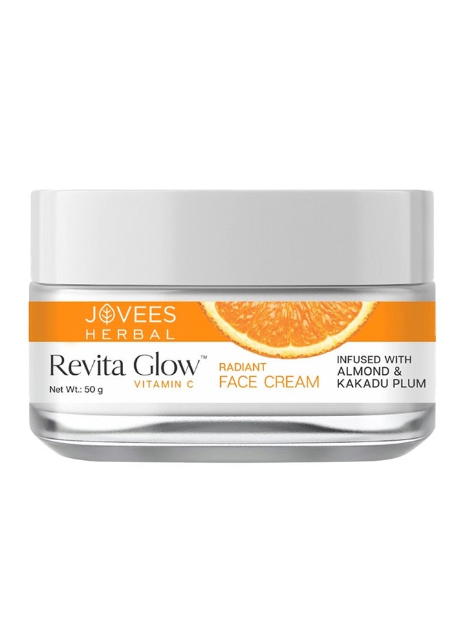 Jovees Herbal Revita Glow Vitamin C Cream 50g | With Almond & Kakadu Plum | Reduces Dark Spots, Hyperpigmentation & Fine Lines | For All Skin Types - image 2