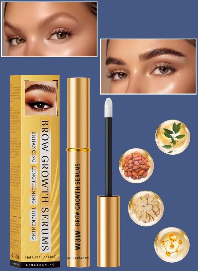 Eyebrow Enhancing Serum Eyebrow Growth Serum Nourishing Brow Serum Gentle No Irritating Lash Serum Gentle Formula Longer Fuller and Thicker Flexible Lashes Eyebrow Enhancer Serum 4ml