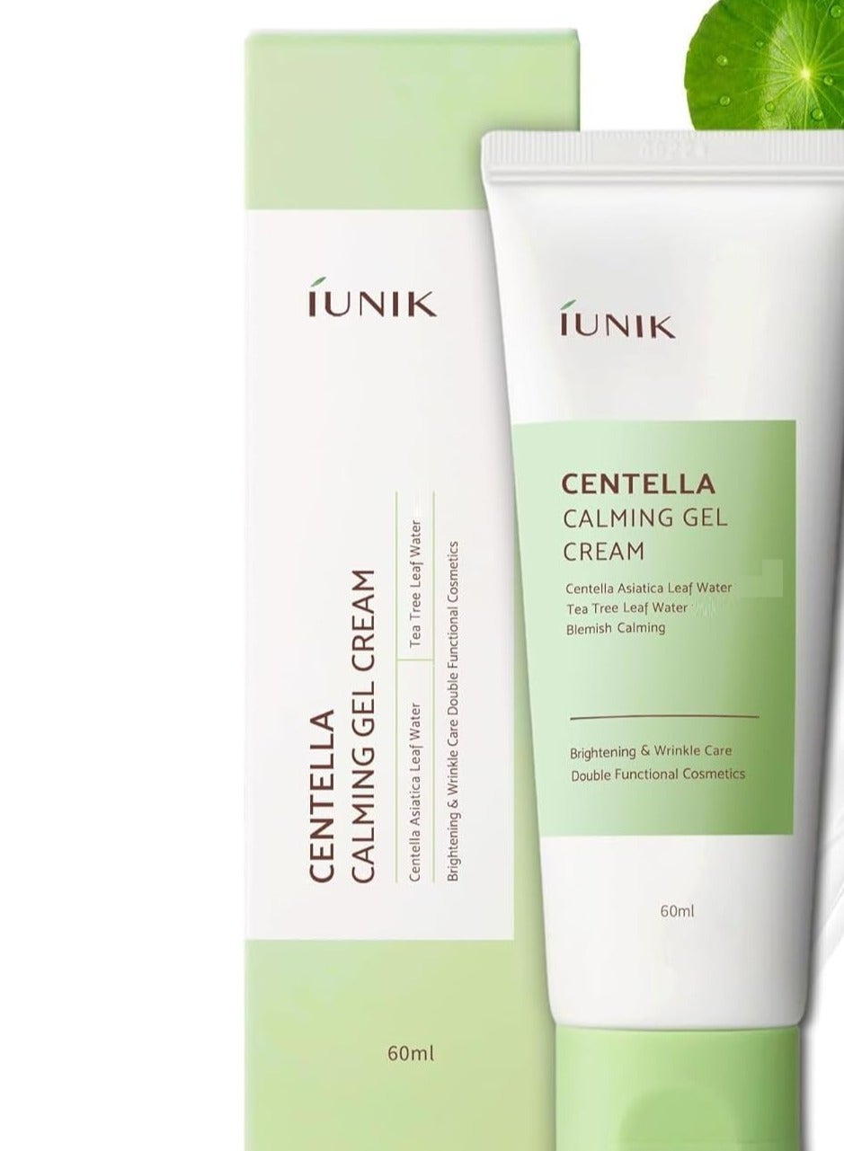 Centella Calming Gel Cream Vegan Non-Sticky Face Moisturizer Acne-prone Sensitive Oily Dry Skin Hydrating Plant-based - Centella 70% Tea Tree Water 10% Rosacea Breakout Blemish Korean Skincare