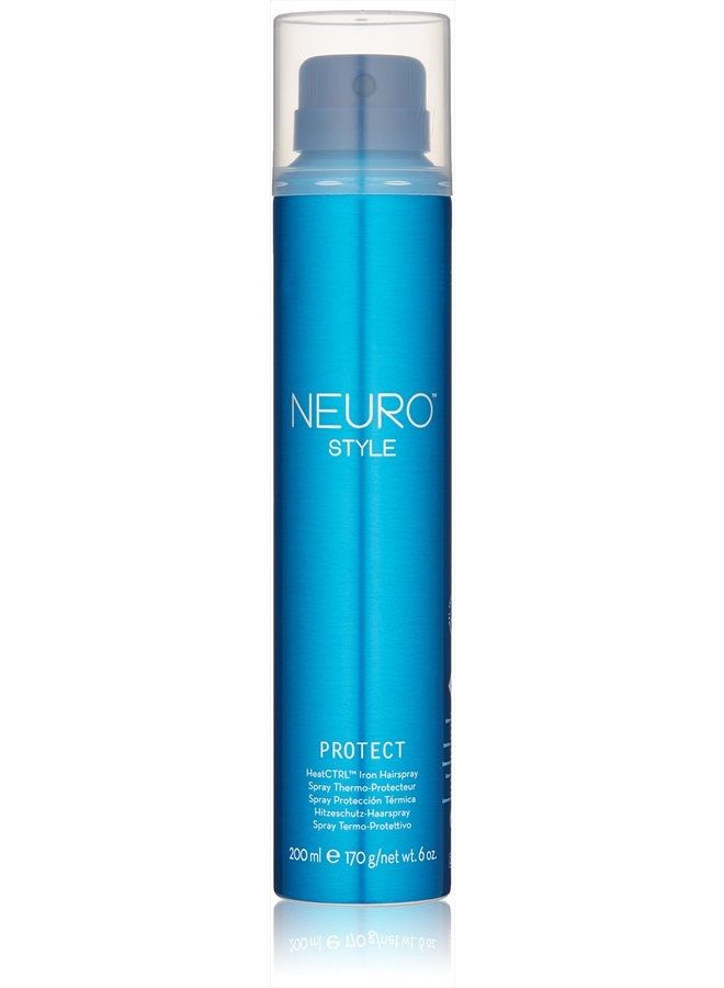 Paul Mitchell Neuro Protect HeatCTRL Iron Hairspray, Perfect Prep + Finish For Heat Styling, For All Hair Types, 6 Oz