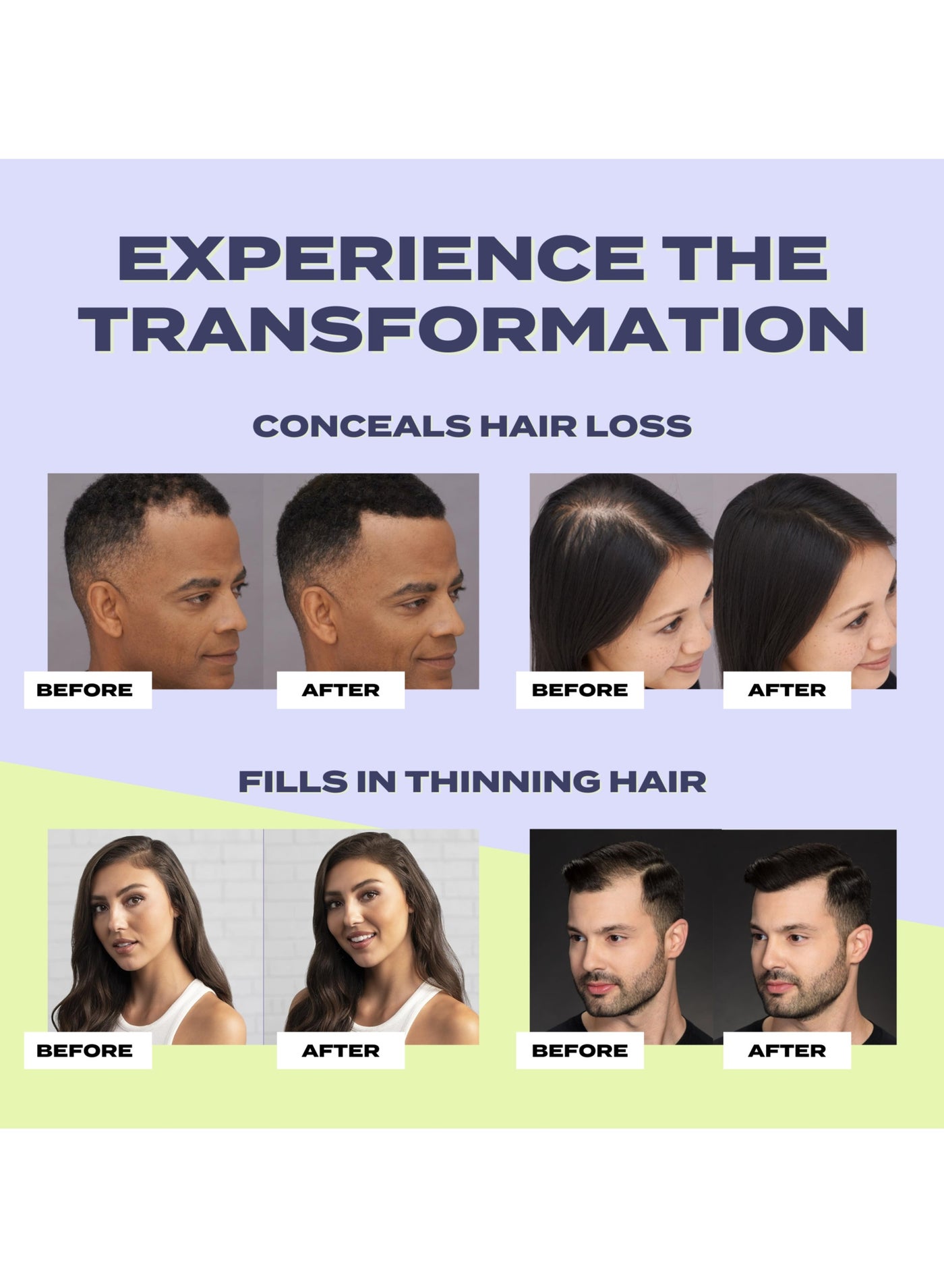 Hair Building Fibers Instant Hair Concealer for Thinning Hair, Hair Fiber for Men & Women, Texture Powder with Natural Keratin, Long-Lasting Hair Color Light Brown - 3g - image 5