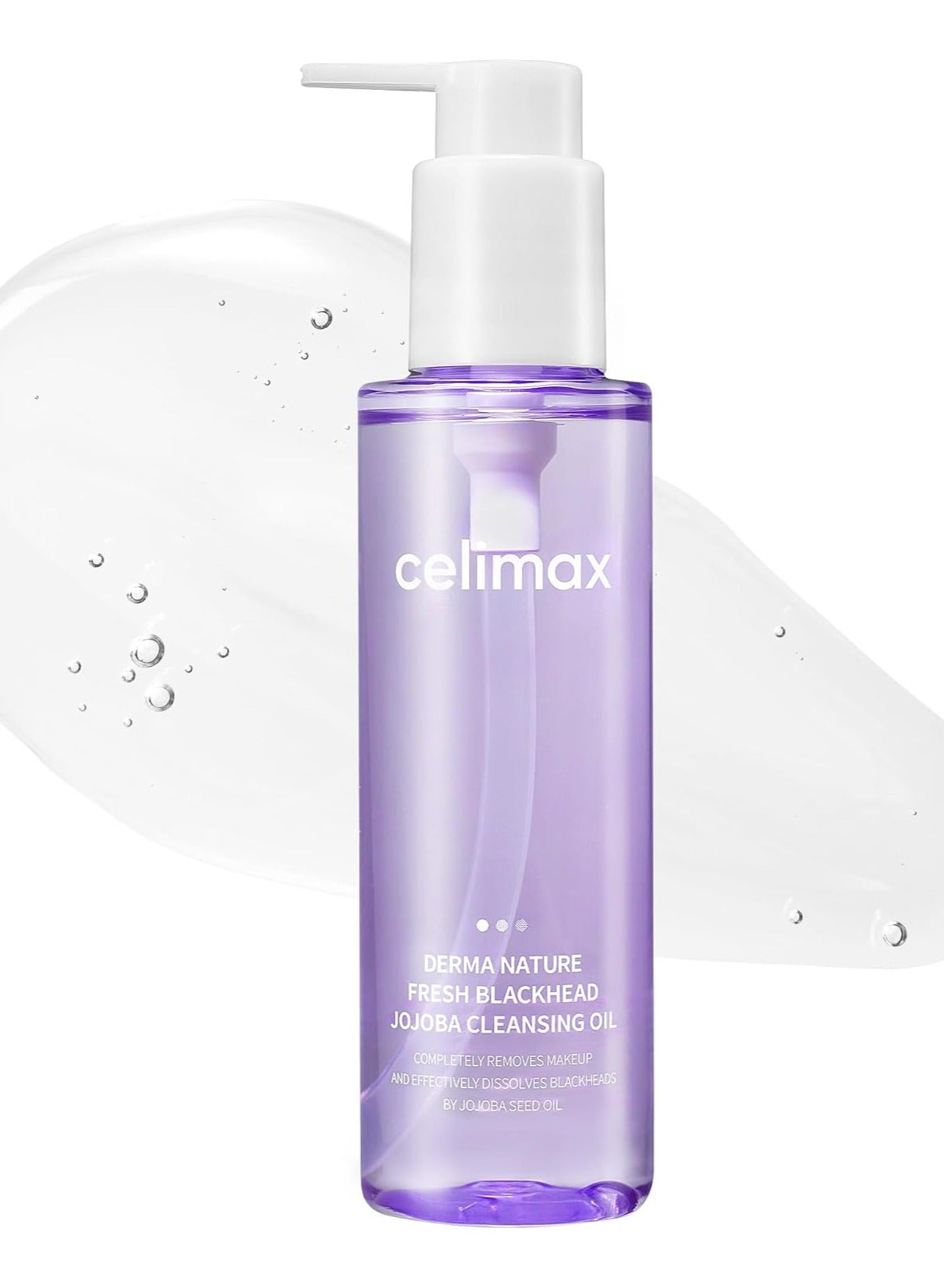 Celimax Derma Nature Fresh Blackhead Jojoba Cleansing Oil - Light, Non-Greasy MakEUp, Clogged Pores, Blackheads Dissolving Formula, 150 Milliliter