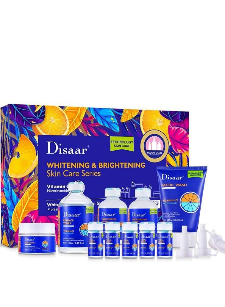 Vitamin c & Niacinamide Facial Skin Care Set Moisturizing Skin Rejuvenating Brightening Skin Care Set for Women