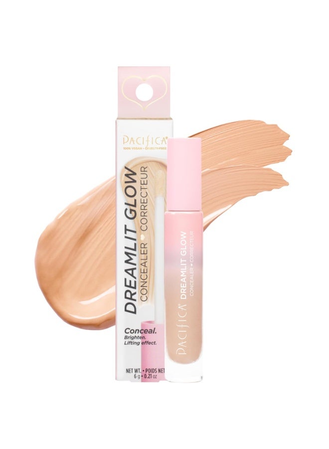 Pacifica Concealer â€“ DreamLit Glow Full Coverage Concealer with Squalane for Dark Circles & Dark Spot Correction, Lightweight & Long-Lasting, Vegan & Cruelty-Free, Shade 09 (Warm Honey)