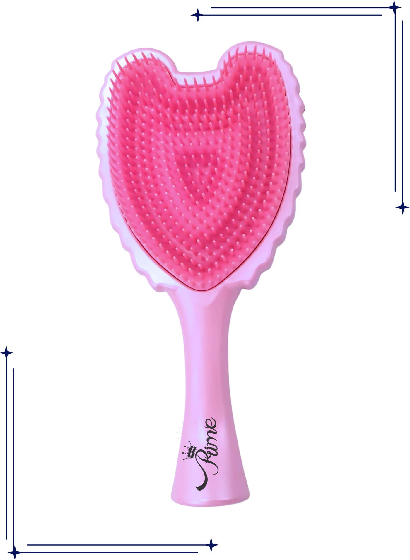 Prime Wet Tangle Detangler Hairbrush comb for women-Gloss Pink Bristles