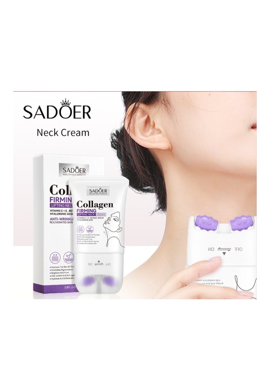 Neck Creams for Firming Roller, Advanced Neck Firming Cream, Neck Creams for Tightening Best, Relieve Edema In The Neck, educe Wrinkles Fine Lines and Double Chin, Firm and Lift Sagging Skin, 110ml