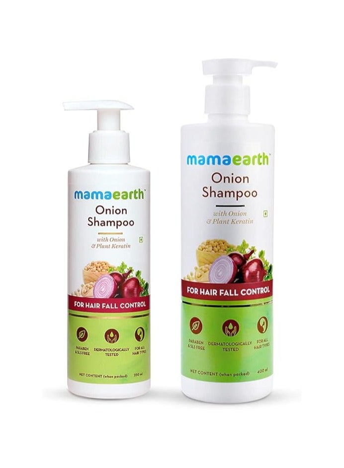 Mamaearth Onion Shampoo - 250ml + Onion Shampoo - 400ml