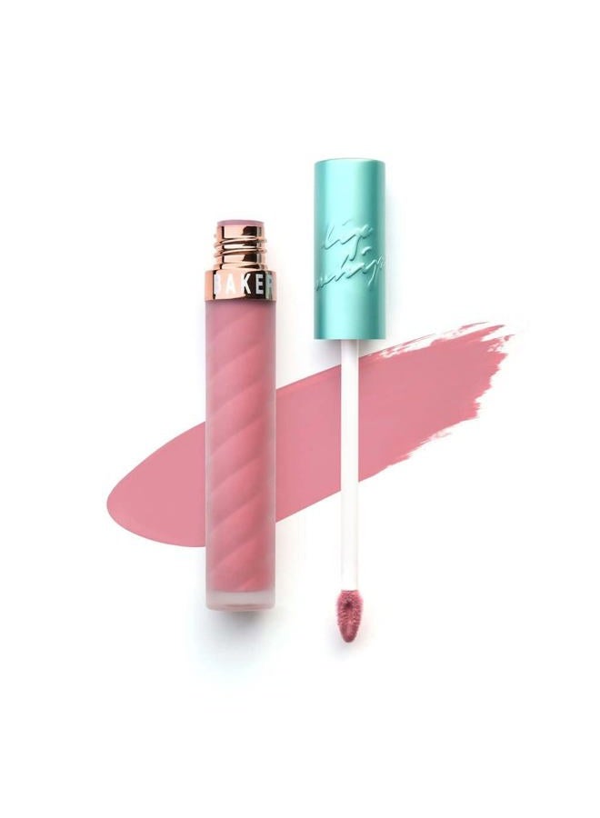 Lip Whip Liquid Lipstick for Women, Waterproof Lip Gloss, Tint, Stain Long Lasting Hydrating Moisturizer, Matte or Metallic, 3.5mL, Bubblegum Crisis