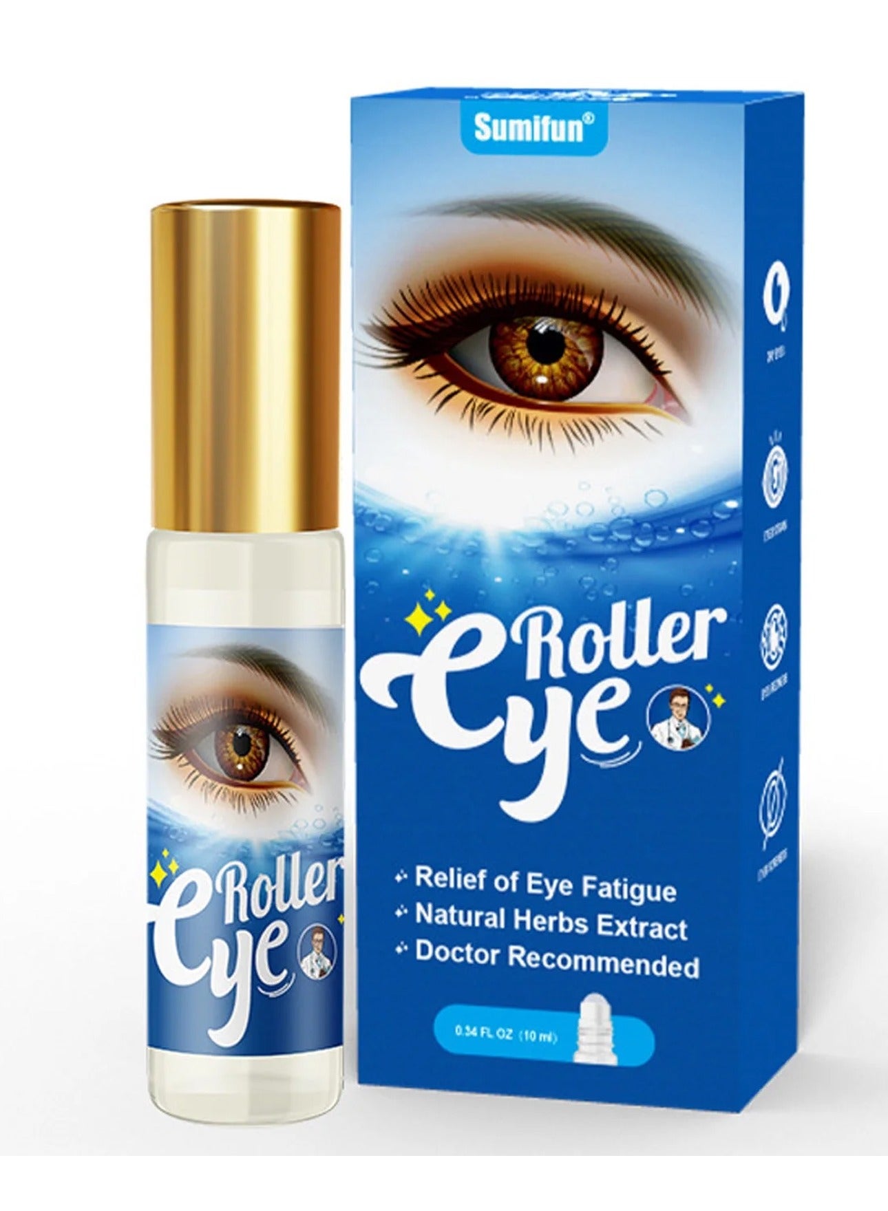 (10ml) Eye protection roller ball, eye massage roller ball to relieve eye fatigue