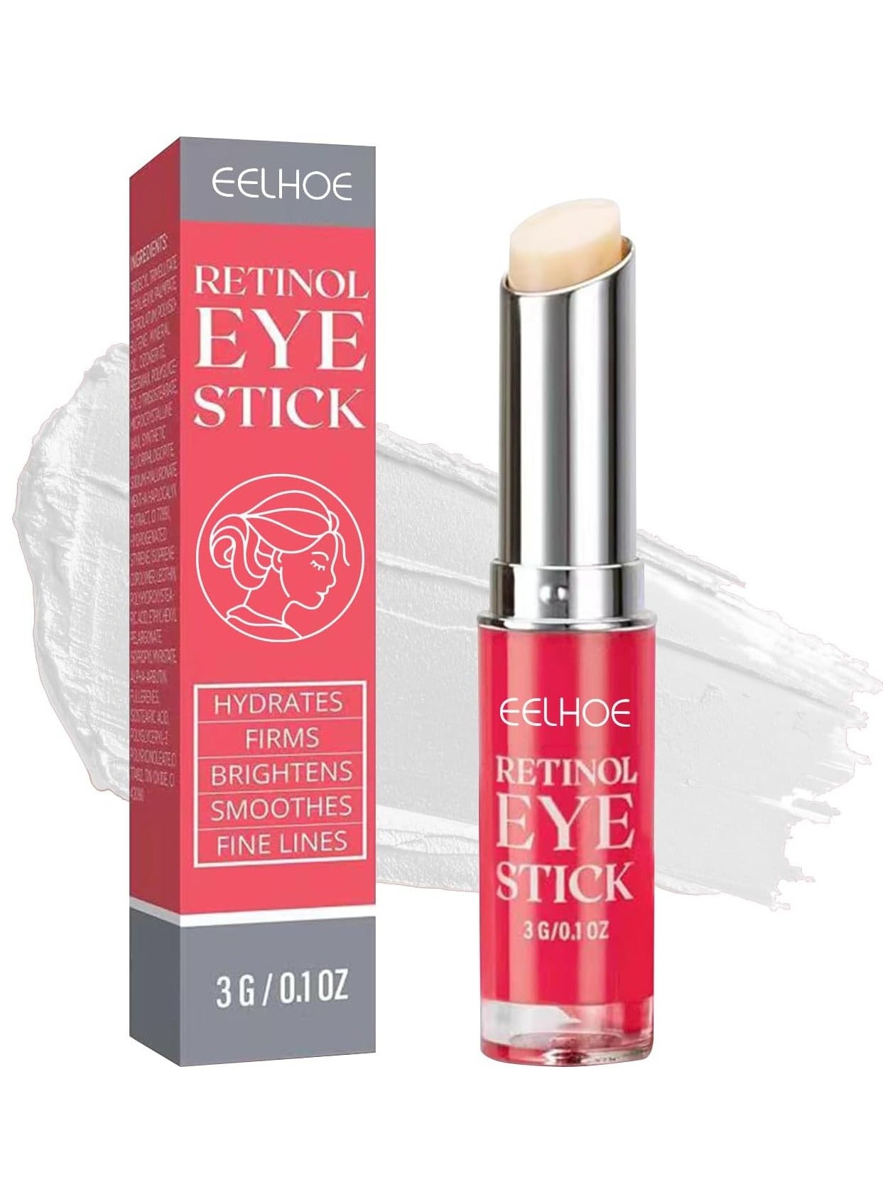 Retinol Eye Cream, Under Eye Firming Stick 0.1 oz | Retinol Eye Stick for Dark Circles, Retinol Eye Cream for Wrinkles, Lokoo Firming Stick