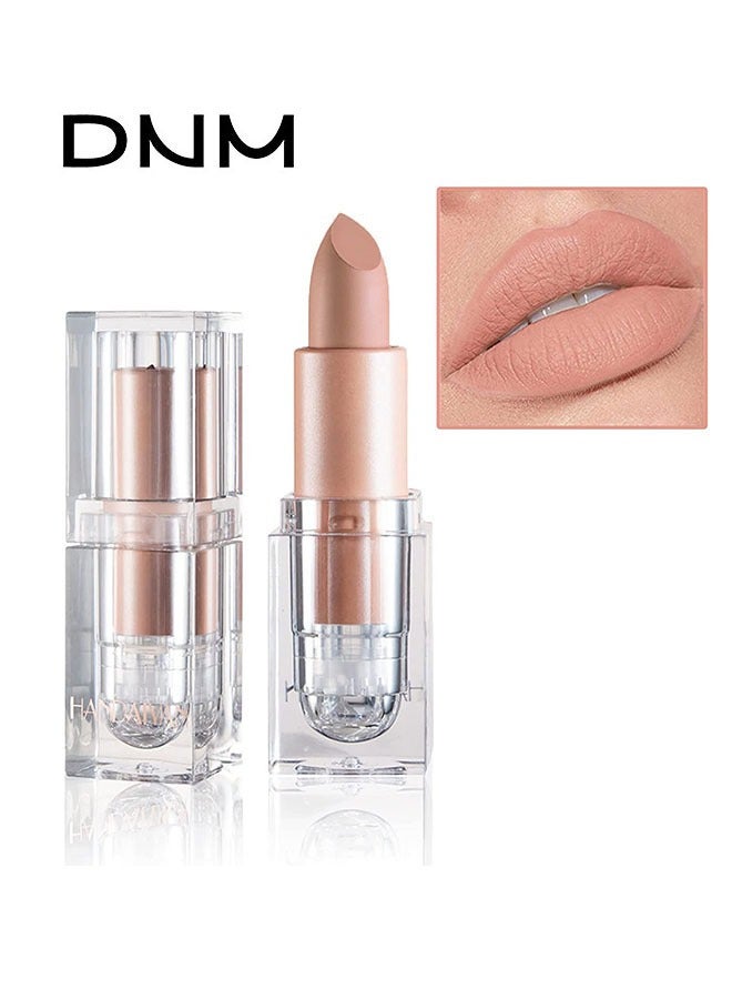 Matte Nude Lipstick Velvet Lip Gloss Non-Fading Non-Sticky Cup Nude Lipstick Matte Lip Stain Long Lasting Waterproof Lipstick for Women Girls Daily Lip Makeup - White Peach