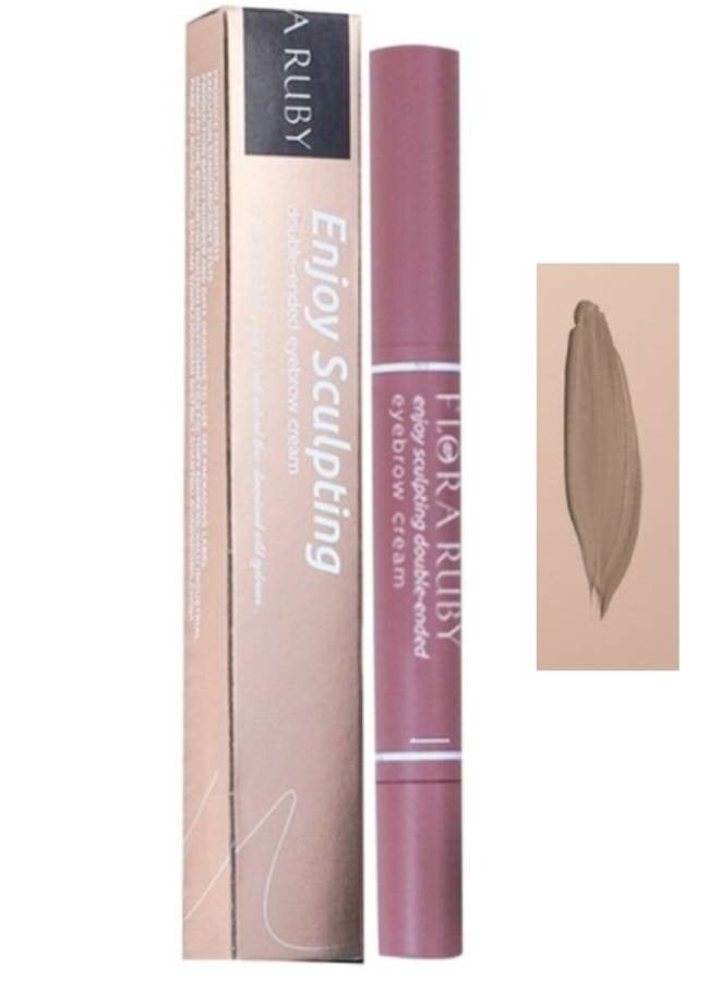 Double Ended Eyebrow Cream Waterproof Eyebrow Pencil Premium Eyebrow Pen with Spoolie Brush Longwearing for Perfect Brows Professional Precision Defines Universal Benefit Eyebrow Pencil