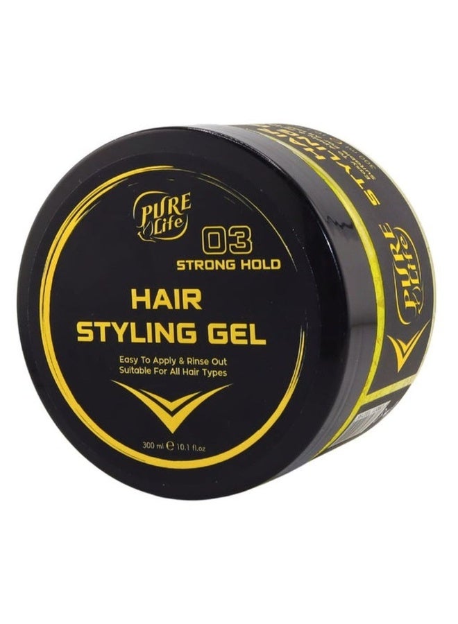 03 Strong Hold Hair Styling Gel 300ml