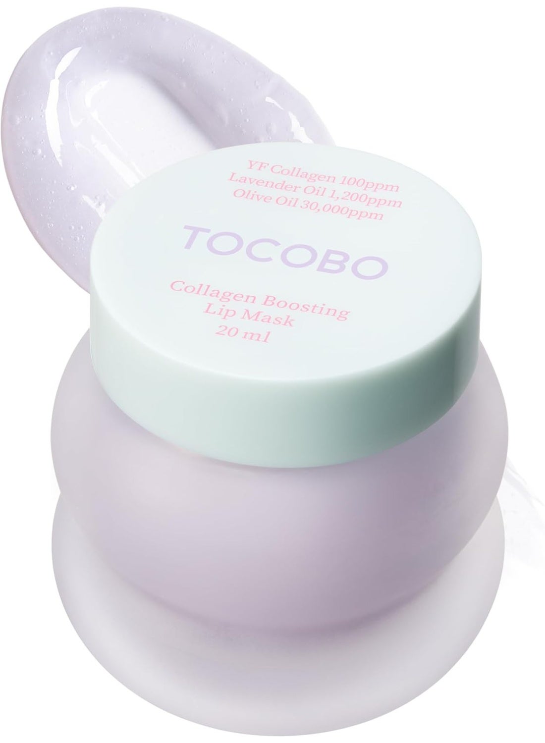 Collagen Boosting Lip Mask –  Olive Oil & Lavender – Hydrating, Plumping, Exfoliating Balm for Smooth, Elastic Lips, 0.5 oz.